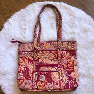 Vera Bradley Raspberry Fizz Quilted Tote Bag